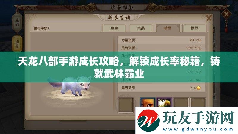 天龍八部手游成長(zhǎng)攻略，解鎖成長(zhǎng)率秘籍，鑄就武林霸業(yè)